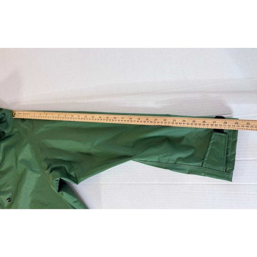 Watershed 300 Series Waterproof Rain Suit Jacket L Pants Green Hooded USA Made - Picture 8 of 16